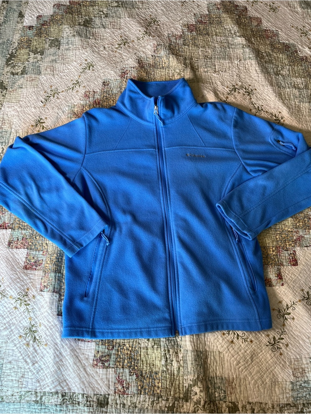 Columbia Women’s Bright Blue Full-Zip Fleece Jacket-1X